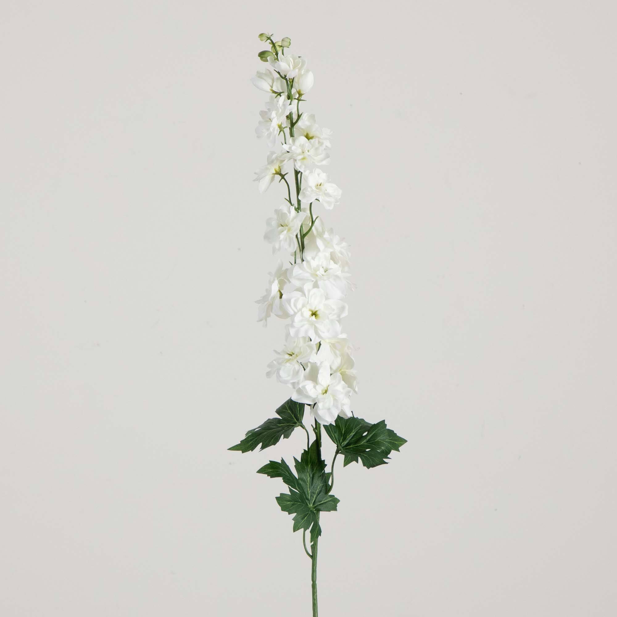 39" White Delphinium Flower Stems, 3ct.
